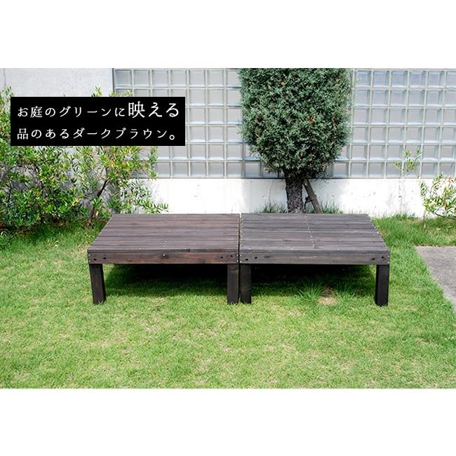 ウッドデッキ 4個 セット 木製 モダン 縁台 縁側 庭 おしゃれ デッキ 90 90 4個組 Sdkit9090 4p Dbr Smack Zakka 通販 Yahoo ショッピング