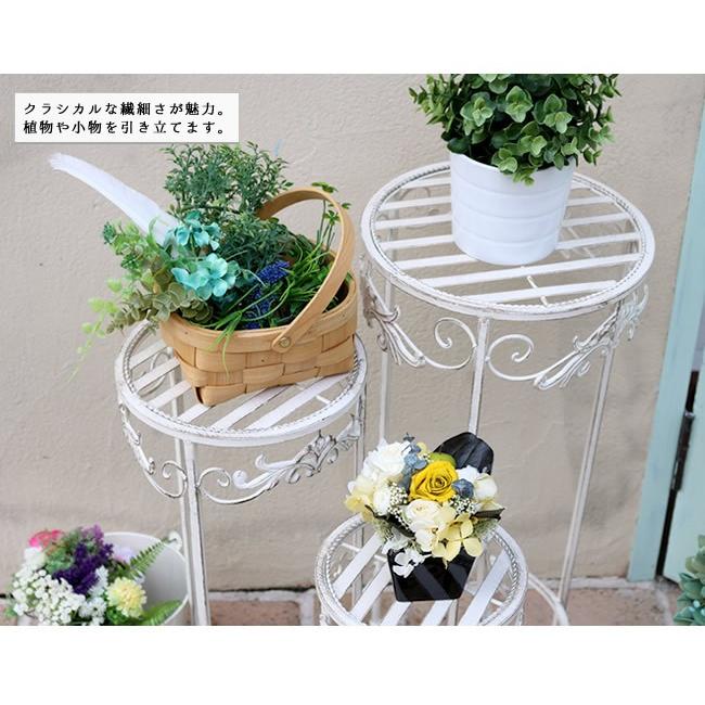 フラワースタンド3点セット フラワースタンド 3点セット アイアン 花台 ホワイト おしゃれ 北欧風