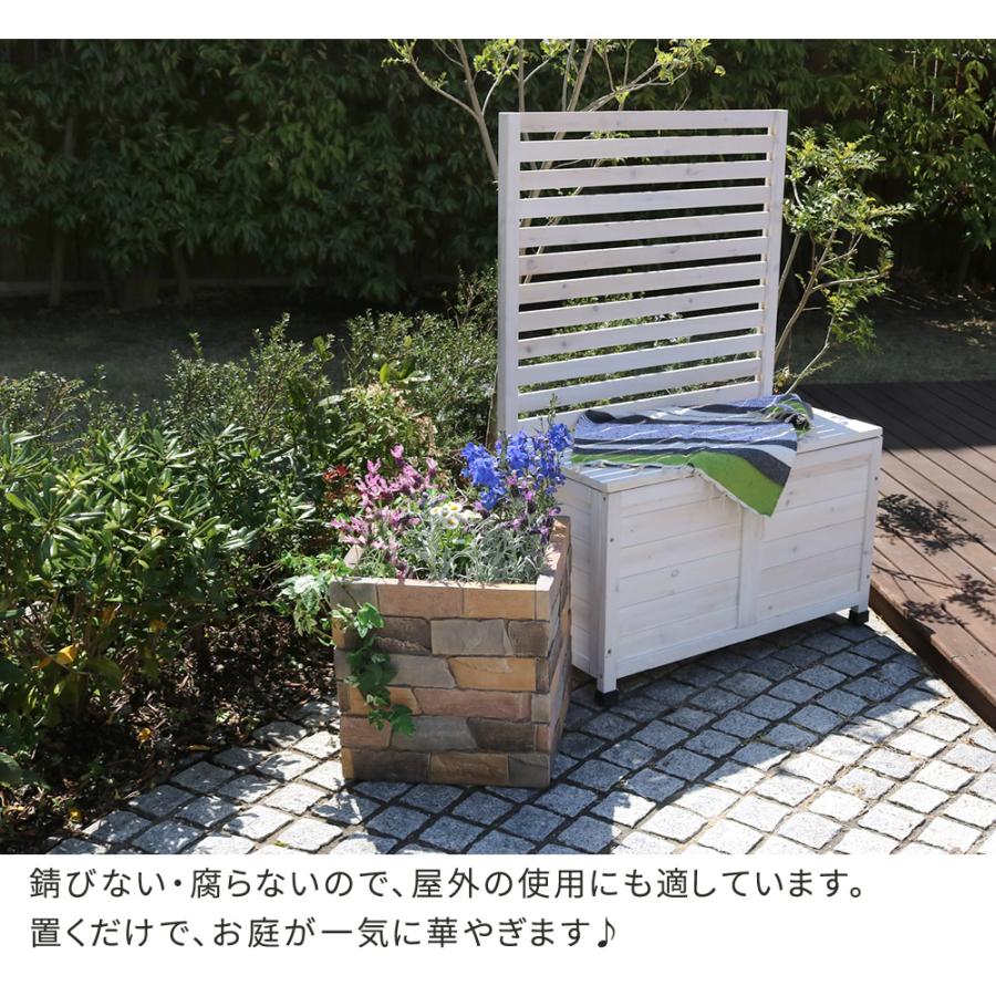 プランター 植木鉢 おしゃれ レンガ調 花壇 菜園 庭 幅40 北欧 ガーデン家具 園芸用品｜smack-zakka｜06