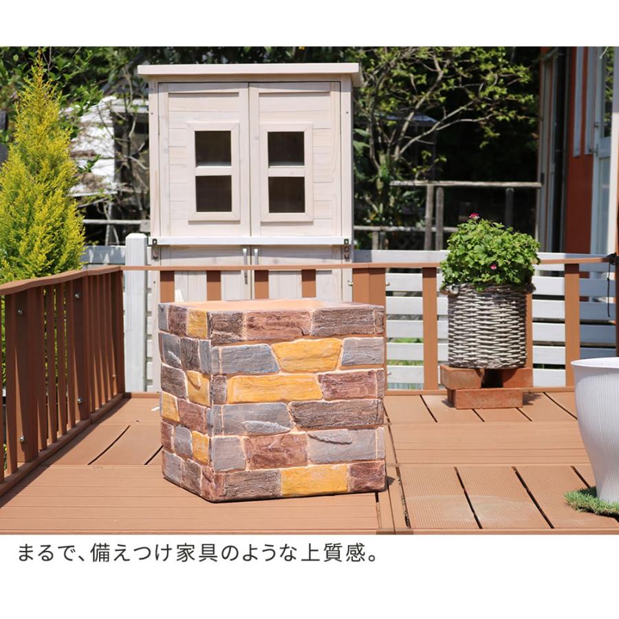 プランター 植木鉢 おしゃれ レンガ調 花壇 菜園 庭 幅40 北欧 ガーデン家具 園芸用品｜smack-zakka｜07