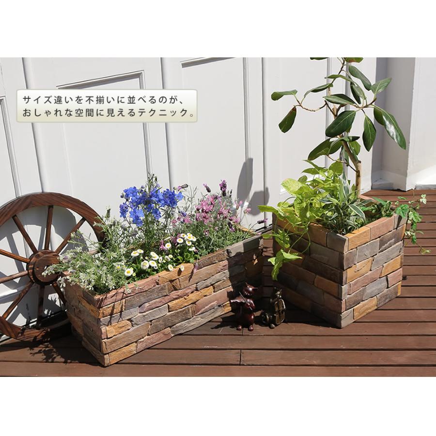 鉢 プランター レンガ調プランター 幅60cm おしゃれ 園芸 ガーデニング 花壇 鉢植え Ter Pl600 Smack Zakka 通販 Yahoo ショッピング