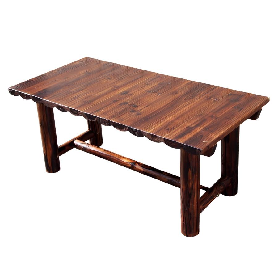 木製 テーブル 焼杉 ローテーブル おしゃれ テラステーブル 長方形 シンプル ガーデンファニチャー｜smack-zakka｜02
