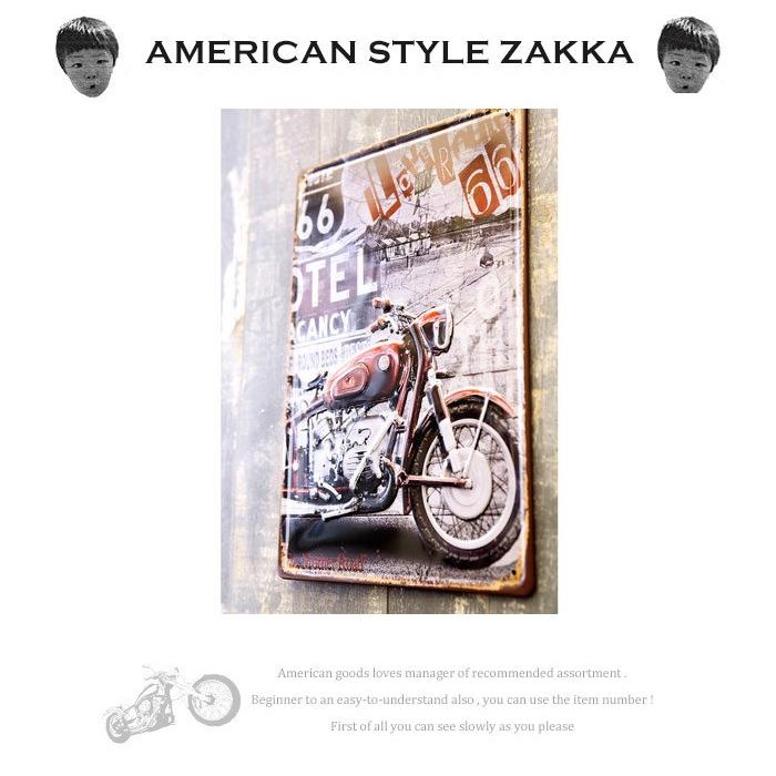 Route66 バイク メタルプレート ブリキ看板 アメリカン サインボード おしゃれ Z1 Smack Zakka 通販 Yahoo ショッピング