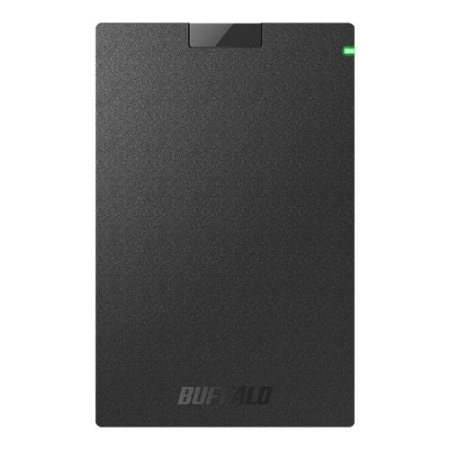 バッファロー [HD-PGAC1U3-BA] USB3.2(Gen1)対応ポータブルHDD Type-Cケーブル付 1TB ブラック｜smafy