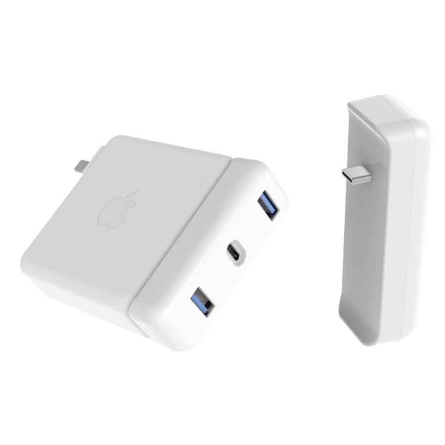 ロア・インターナショナル [HP16200] HyperDrive Apple 61W USB-C電源アダプタ用USB-C Hub