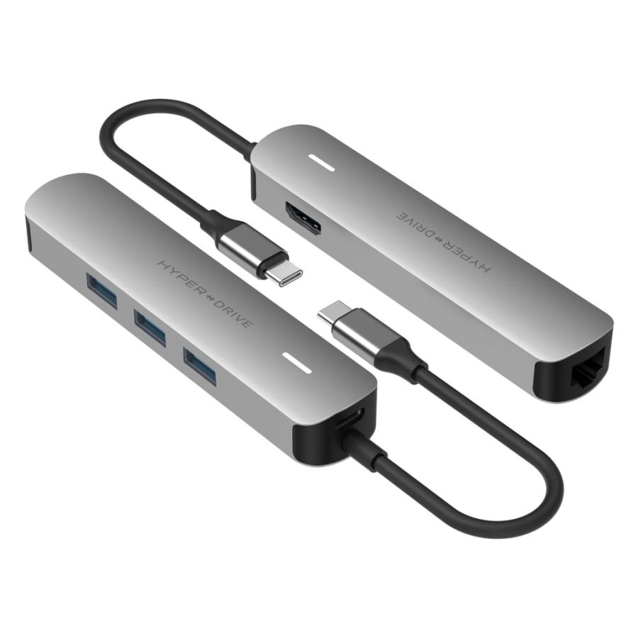 ロア・インターナショナル [HP15582] HyperDrive 6in1 USB-C Hub｜smafy