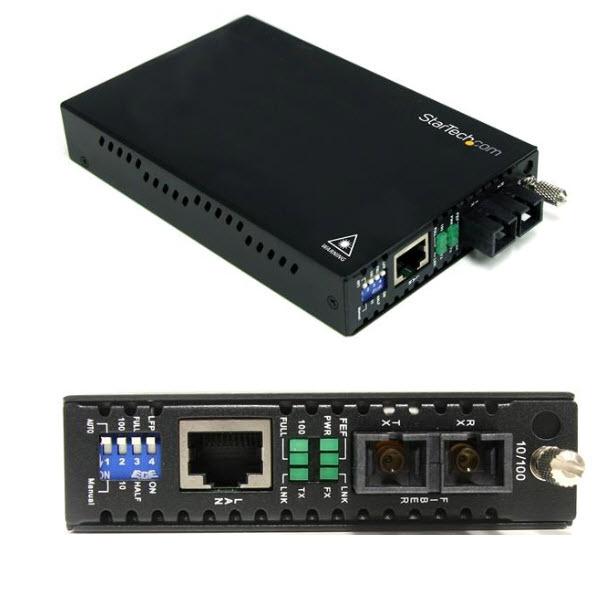 StarTech.com [ET90110SM302] イーサネット光メディアコンバータ Ethernet(10/100Base-T) - 光ファイバ(100BASEーFX) シングルモード 最大30km延長 中古 イーサネット光メディアコンバータ シングルモード