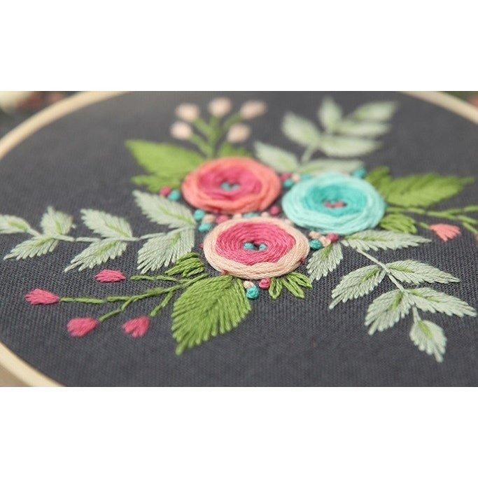 クロスステッチキット 初心者 図案 刺繍キット パネル 花 立体パンジー 