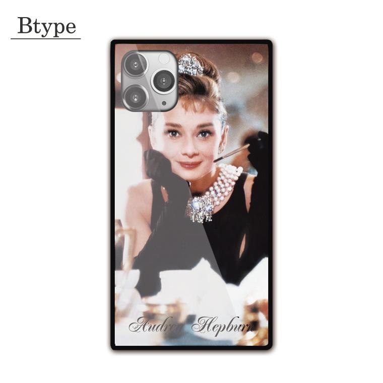 ガラスケース TPU 強化ガラス SQUARE iPhone15 アイフォン15 Pro Audrey Hepburn オードリーヘプバーン オシャレ 可愛い トレンド 女優｜smaho24｜03