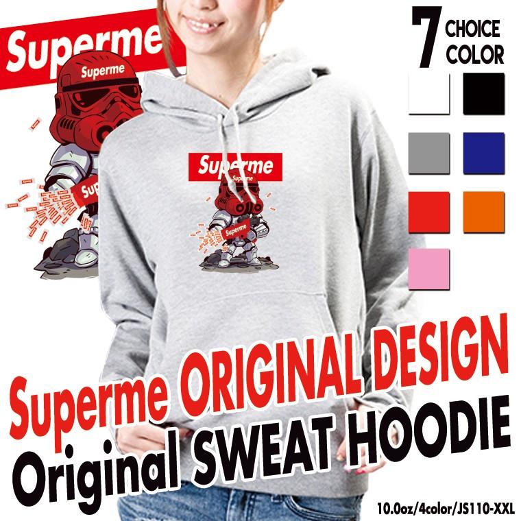 ストリート大人気ブランド パーカー ボックスロゴ Superman デザイン パロディ トレンド 可愛い 男女兼用