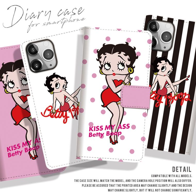 手帳型スマートフォンケース Iphone Galaxy Xperia Aquosphone Betty Boop Betty ベティ ベティーちゃん おしゃれ デザイン トレンド 可愛い Te301 スマホ24 Yahoo ショッピング店 通販 Yahoo ショッピング
