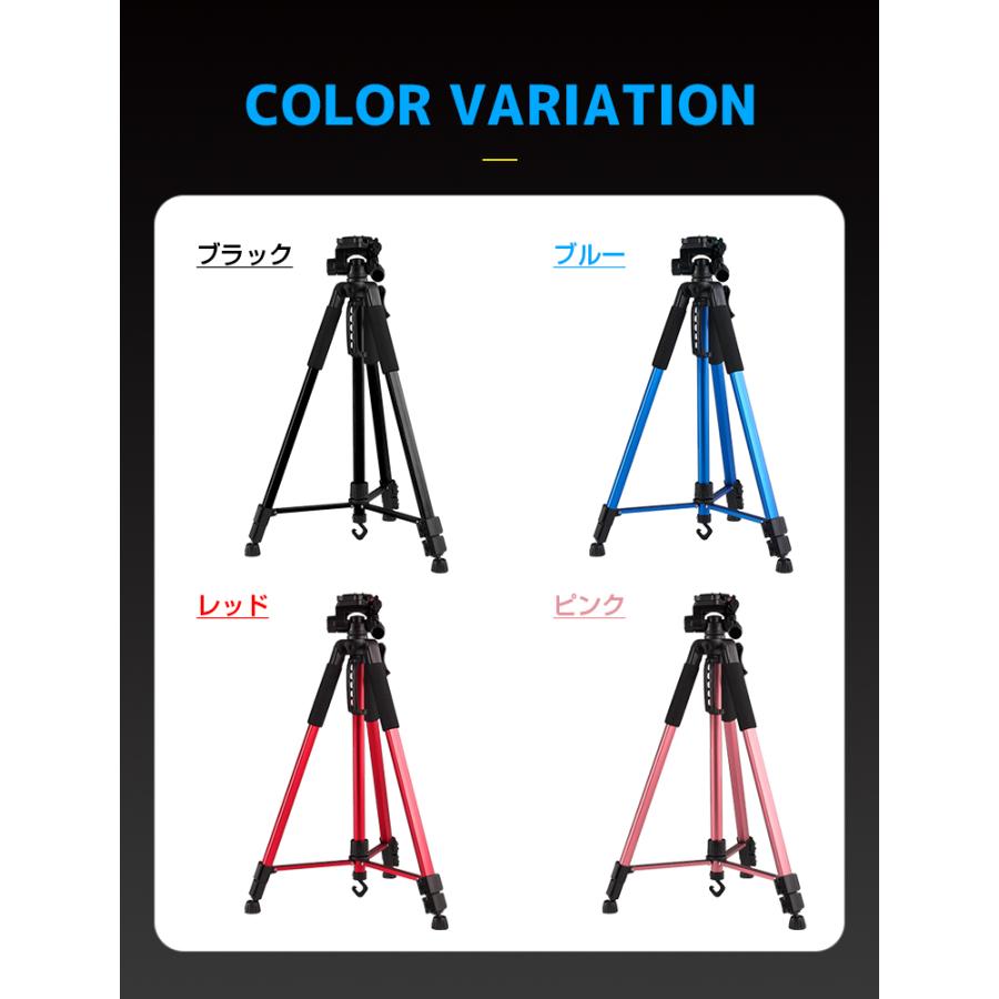 自撮り棒 セルカ棒 三脚 ビデオカメラ スマホ用 一眼レフ スマホ三脚 アルミ製 カメラ用 3Way 雲台 コンパクト 収納袋付き 3段階伸縮 170cm 折り畳み式｜smahoservic｜21