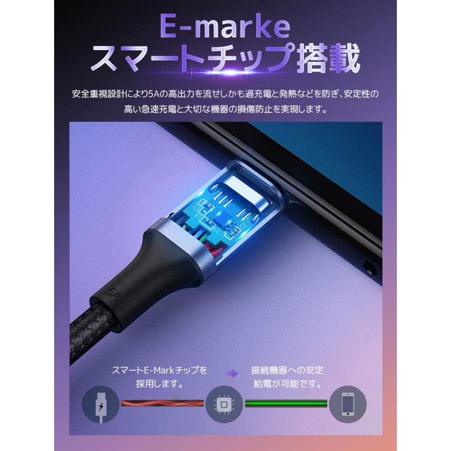 L&Lスマホサービス 0.5m 1m 2m USB C to C 急速 充電ケーブル Type C