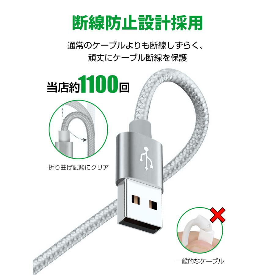 【3本セット】 充電ケーブル USB-C ケーブル 2m iPhone 15Pro/14/13 iPhone15 急速充電 断線防止 超高耐久｜smahoservic｜07