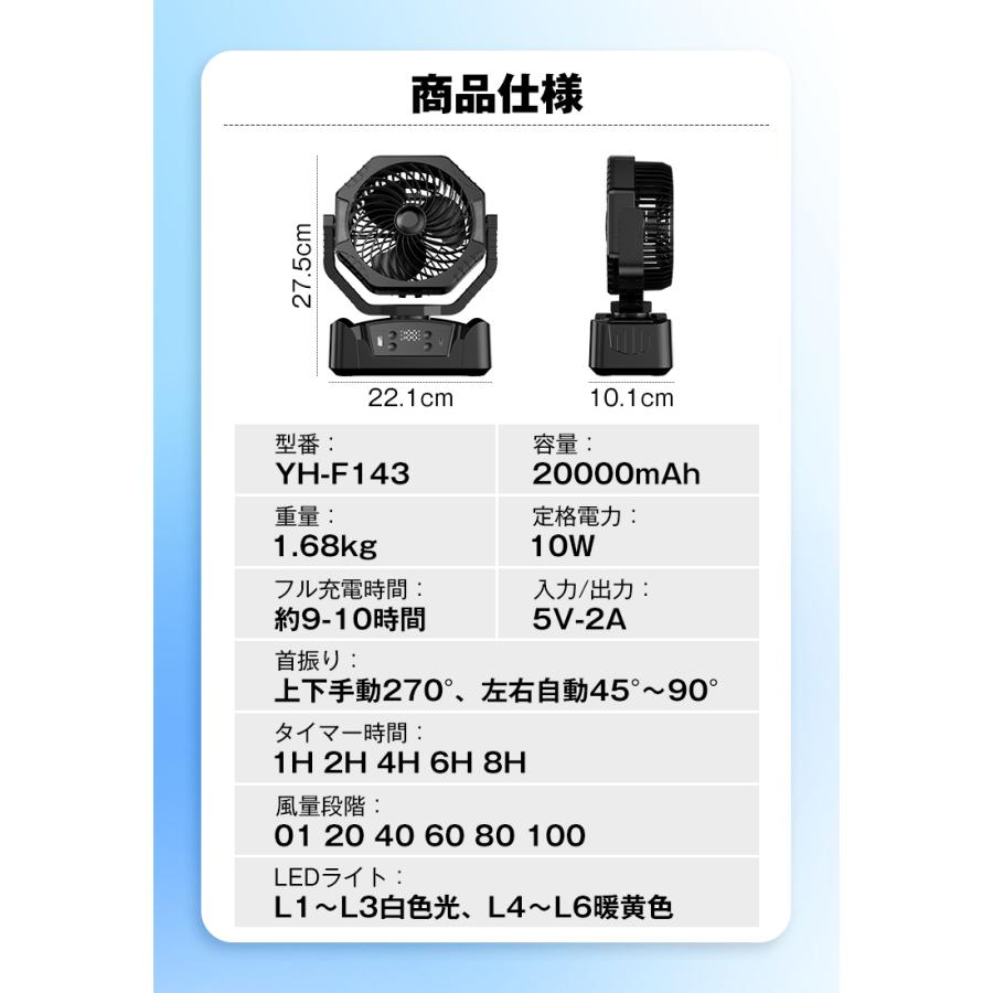 【7,980円→5,680円6時間特売】扇風機 サーキュレーター dcモーター 小型 クリップ 工場扇 20000mah ハンディファン ハンディ 首振 リビングファン 爆買 |  | 17