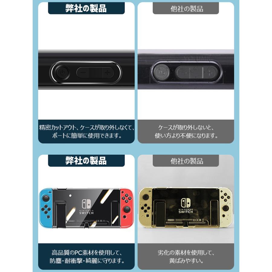 任天堂 Nintendo Switch コントローラー ケース 専用カバー 保護ケース 有機ELモデル ハードケース ニンテンドー スイッチ Joy-Con フィルム付き 衝撃吸収｜smahoservic｜08