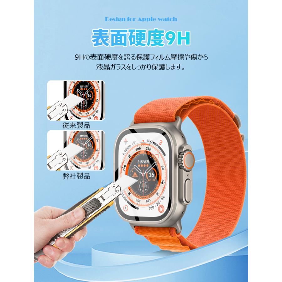 Apple Watch Ultra ガラスフィルム 保護フィルム 強化ガラス 硬度9H 衝撃吸収 高透過率 指紋防止 防水 自動吸着 気泡防止 Apple Watch Ultra フィルム | L&Lスマホサービス | 04