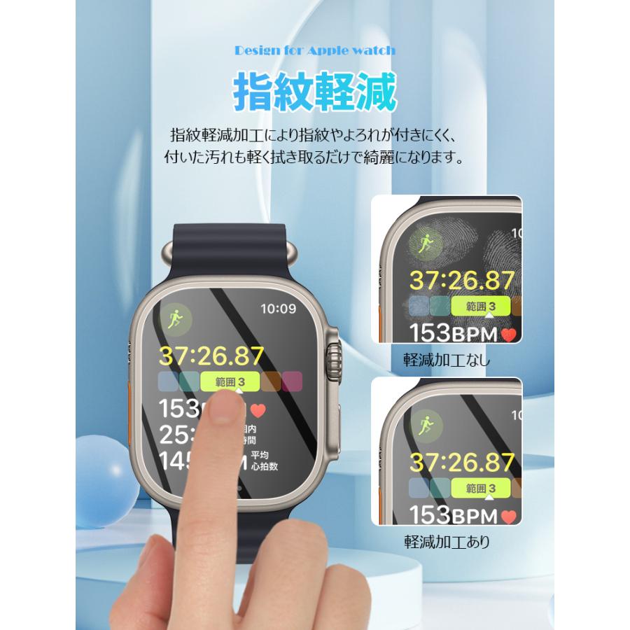 Apple Watch Ultra ガラスフィルム 保護フィルム 強化ガラス 硬度9H 衝撃吸収 高透過率 指紋防止 防水 自動吸着 気泡防止 Apple Watch Ultra フィルム | L&Lスマホサービス | 05