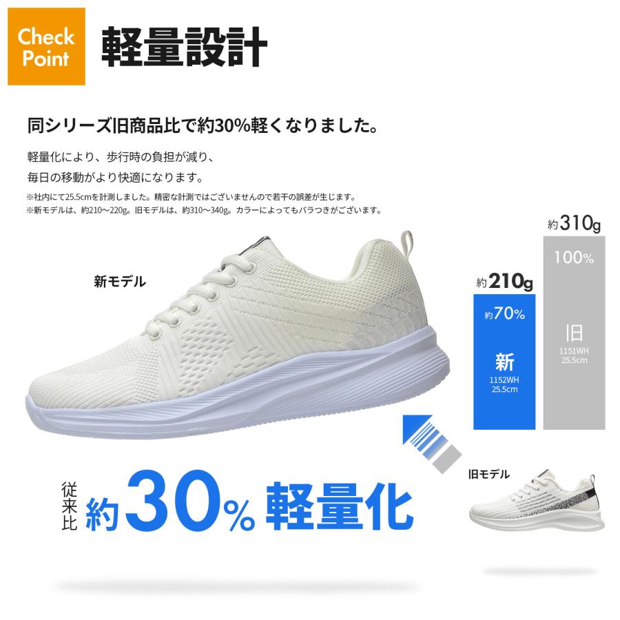 スニーカー メンズ ビジネススニーカー 軽量 ニット アッパー 通勤靴 オフィスカジュアル 歩きやすい ブラック ホワイト 黒 白 全4種 | Oxford Field | 03