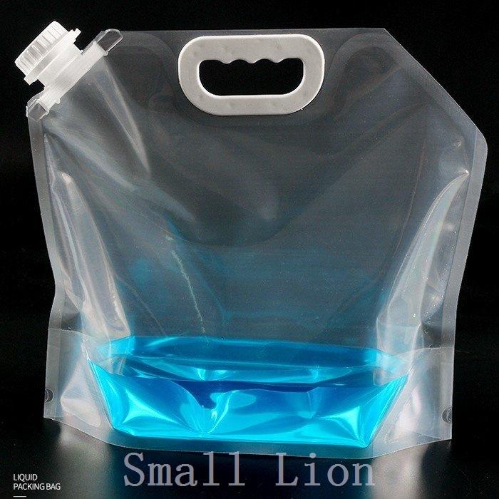 3個セット3L/5L給水袋液体飲料バッグウォーターバッグストレージバッグ密封飲み物保存袋水ジュース酒耐熱耐冷避難防災キャンプ持ち手付き