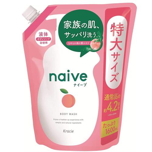 naive ナイーブ ボディソープ 桃の葉エキス 詰め替え 特大サイズ 1.6L