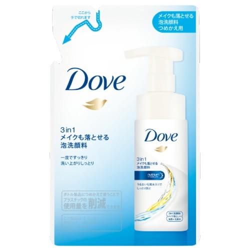 スキンケア 3in1 メイク落とし 洗顔 化粧水 泡 クレンジング/ ダヴ 