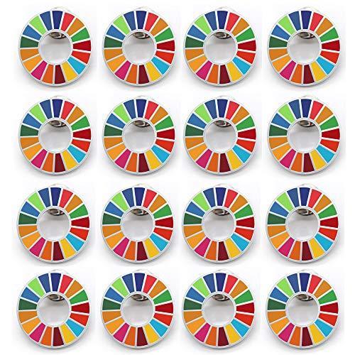 個 Sdgs バッジ ピンバッチ バッヂ 高級 Sdgs ピンバッジ 琅彩 最新仕様 ピンバッジの留め