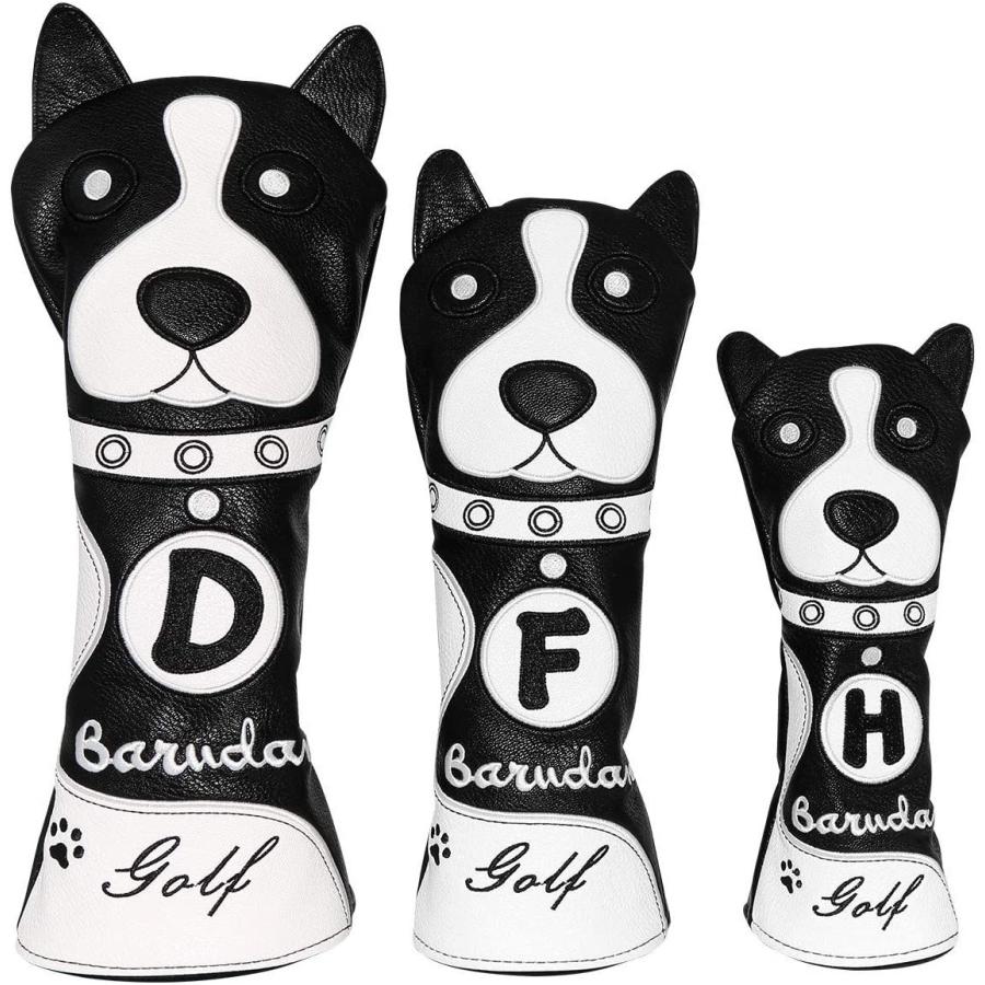 ゴルフクラブセットヘッドカバー ゴルフクラブヘッドカバー Puレザー製ゴルフヘッドカバー ゴルフウッド用ヘッドカバー キャラクターヘッドカバー ドライ クラブセット Lovemecru Fr