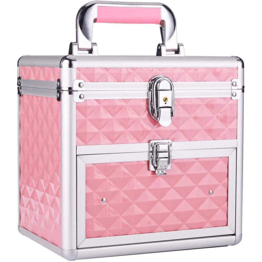 完売 Hapilife メイクボックス 持ち運び 鏡付き かわいい 化粧ボックス 化粧箱 コスメボックス ジュエリー収納 ネイル収納 引き出し メイク道具 第1位獲得 Turningheadskennel Com