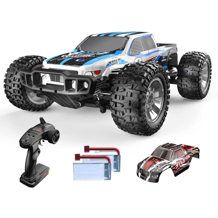 クリアランスバーゲン Deerc ラジコンカー オフロード 4wd こども向け 大人向け 高速 40km H 大型 1 10スケール シェル2個 バッテリー2個 操作時間4 最安 Istx Edu Ec