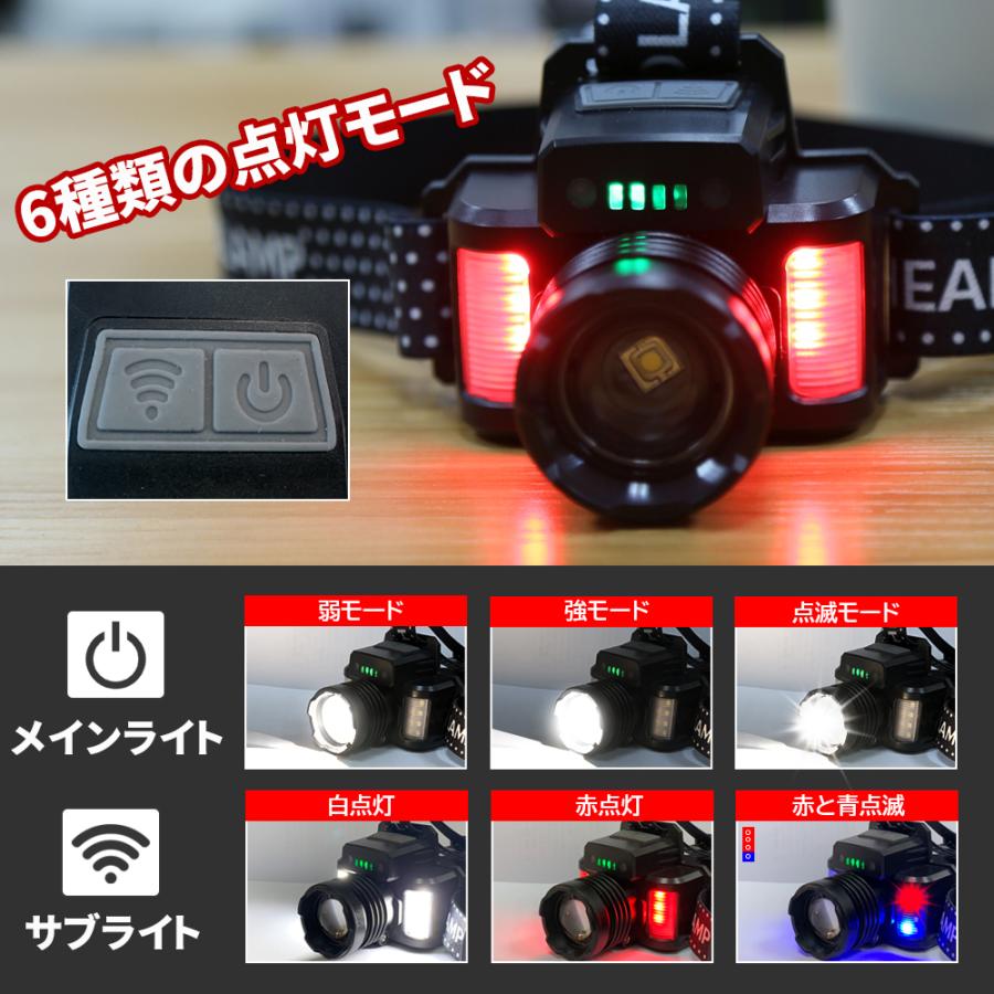 ヘッドライト 10個セット 充電式 超強力 LED ヘッドランプ 釣り 登山 最強ルーメン アウトドア キャンプ 登山 LEDヘッドライト_7
