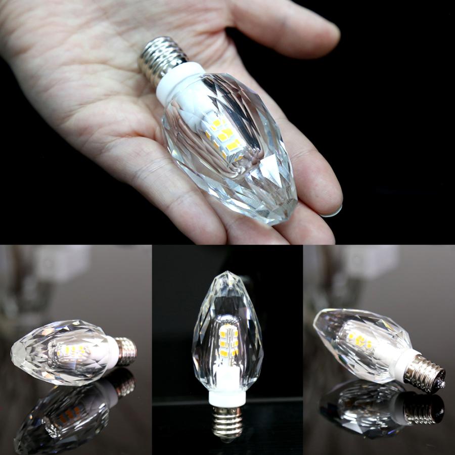 LEDシャンデリア電球 クリスタルタイプ 40W形相当 E17 E12 LED電球