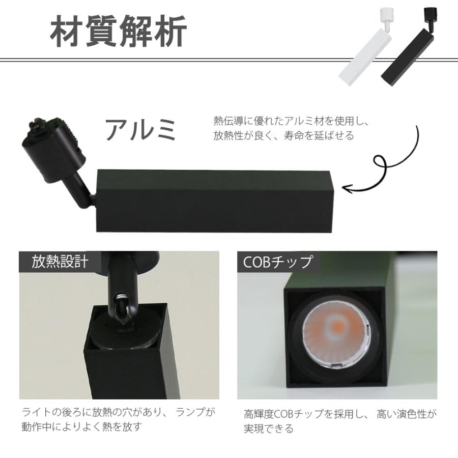 スポットライト LED一体型 3個セット ライティングレール専用 3灯