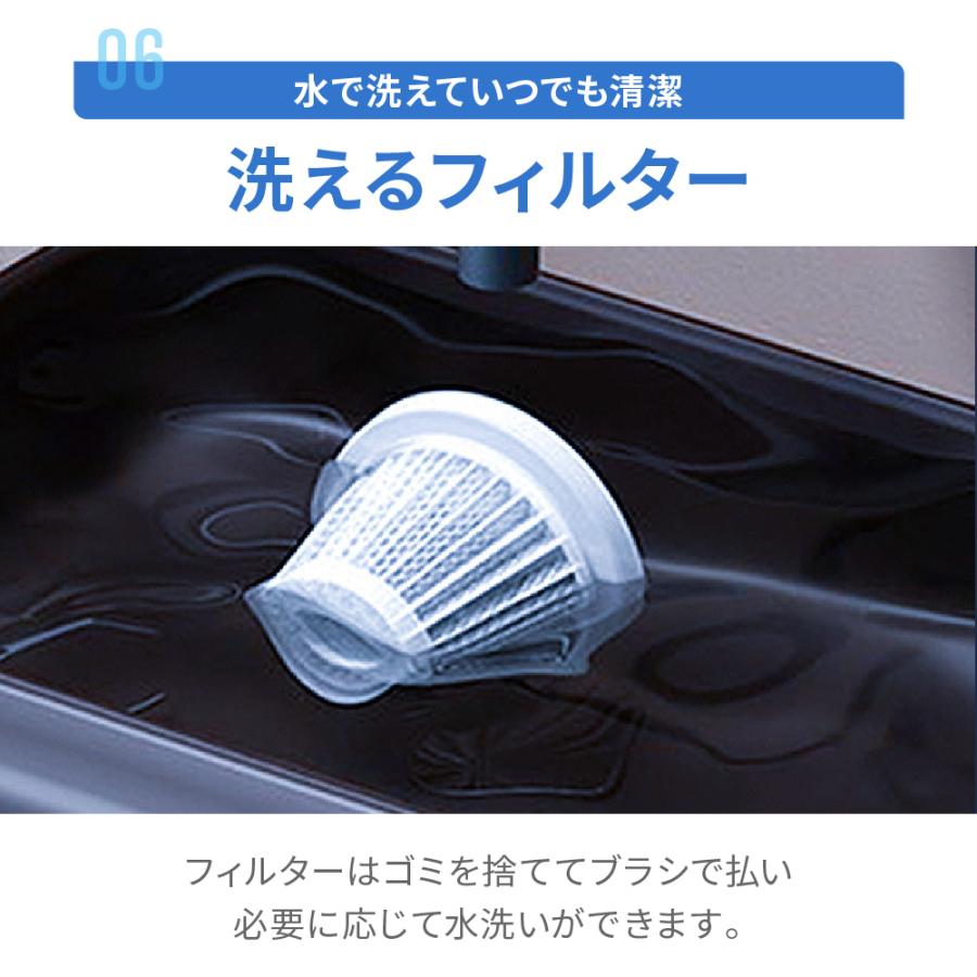 smaly エアクリーナー USB接続 360度吸引 Smaly（スマリー） 超軽量 ハンディクリーナー コードレス USB充電式