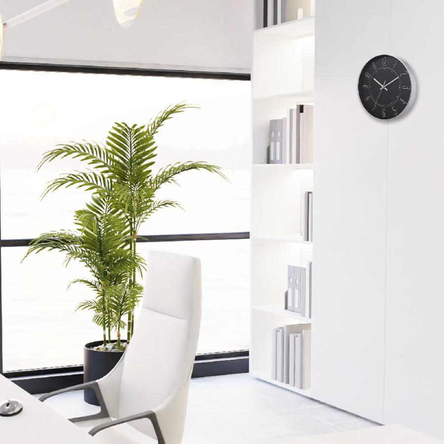 Smaly（スマリー） 壁掛け時計 シンプル モダン 静音設計 HDガラス 長