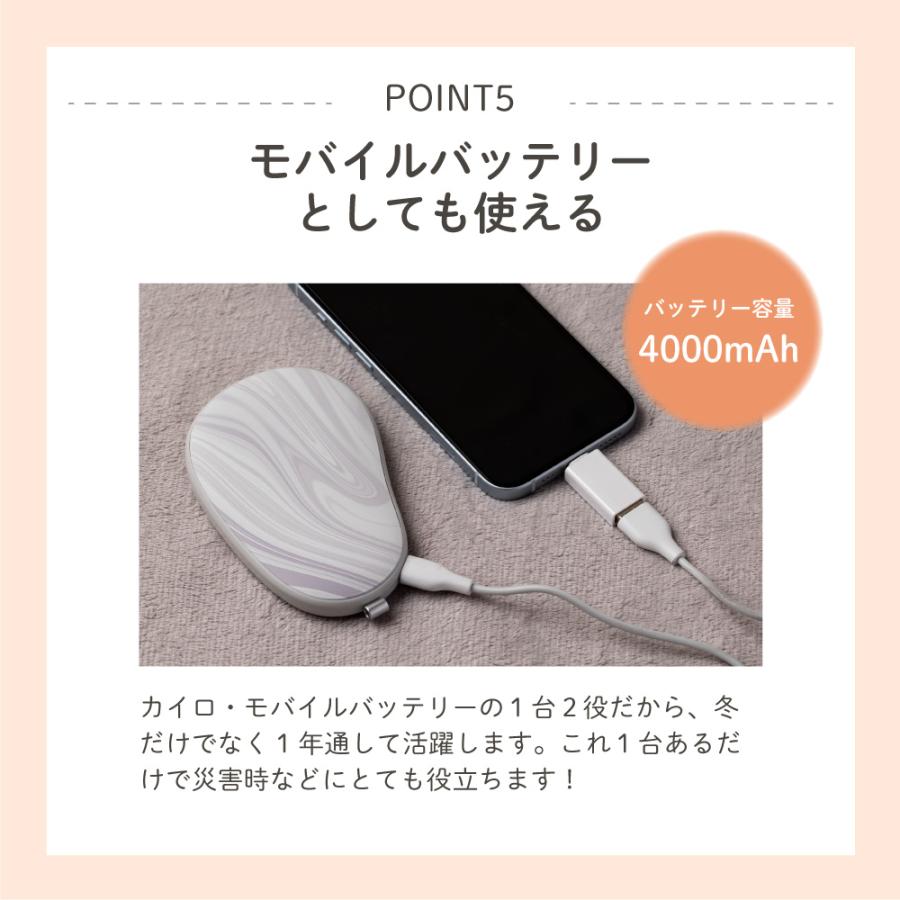 Smaly（スマリー） 2024年新型 温度調節付 充電式カイロ 薄型 4000mAh