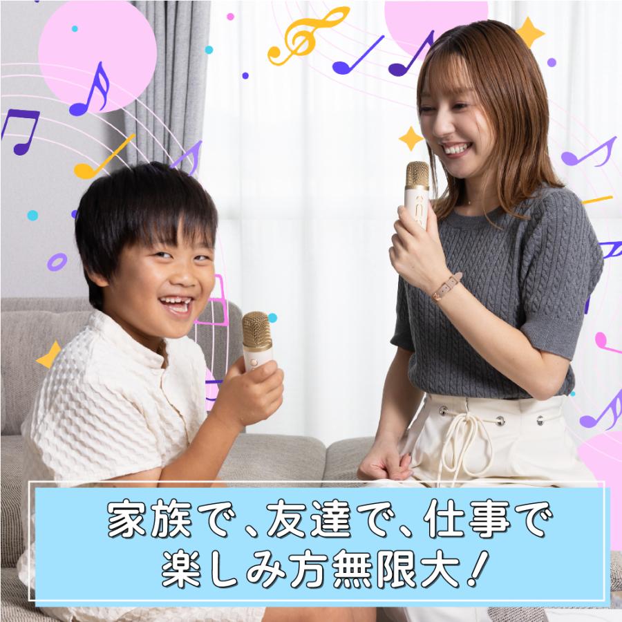 Smaly（スマリー） 2024新型 ミニ カラオケセット マイク2本付き 小型