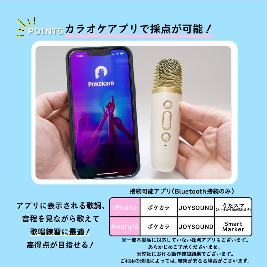Smaly（スマリー） 2024新型 ミニ カラオケセット マイク2本付き 小型