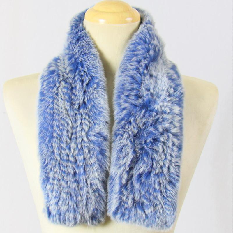 毛皮 /レッキス ラビット マフラー チョーカー 編み込み デザイン  リアルファー レディース　『クリックポスト』ご指定で配送料無料 | 