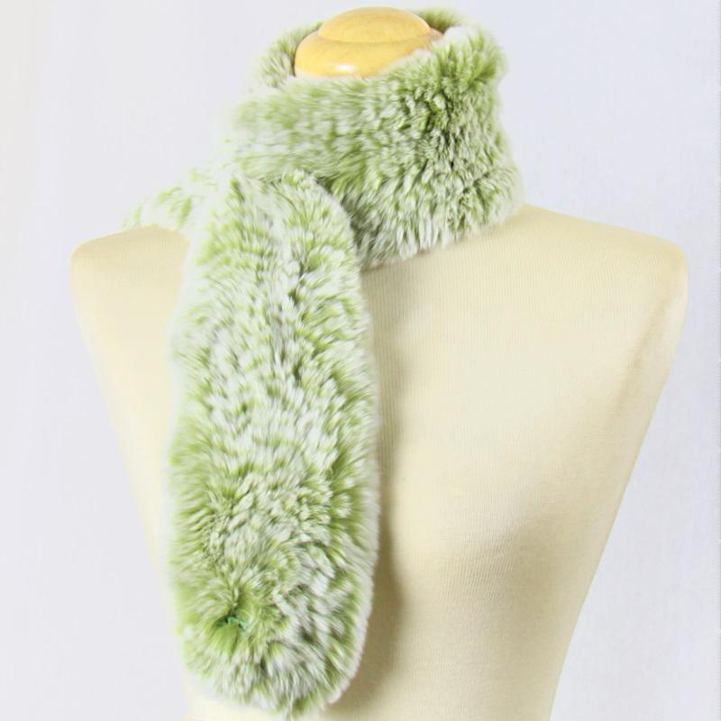 毛皮 /レッキス ラビット マフラー チョーカー 編み込み デザイン  リアルファー レディース　『クリックポスト』ご指定で配送料無料 |  | 14