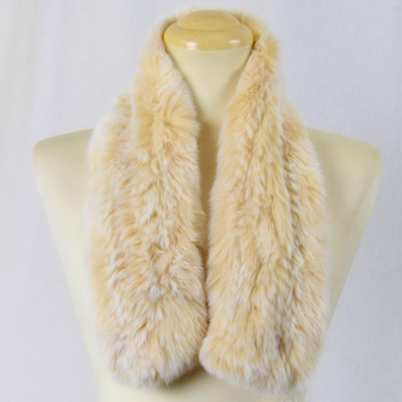 毛皮 /レッキス ラビット マフラー チョーカー 編み込み デザイン  リアルファー レディース　『クリックポスト』ご指定で配送料無料 |  | 15