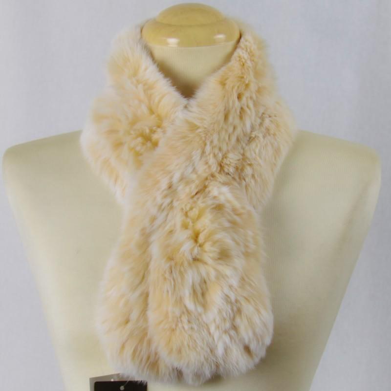 毛皮 /レッキス ラビット マフラー チョーカー 編み込み デザイン  リアルファー レディース　『クリックポスト』ご指定で配送料無料 |  | 17