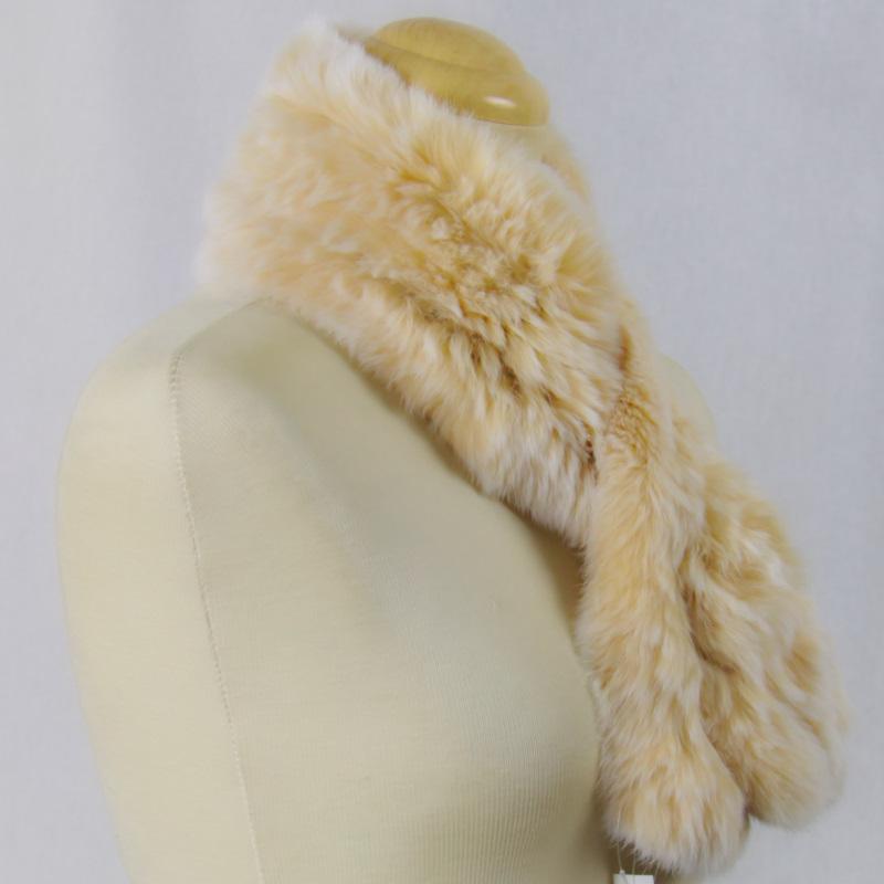 毛皮 /レッキス ラビット マフラー チョーカー 編み込み デザイン  リアルファー レディース　『クリックポスト』ご指定で配送料無料 |  | 18