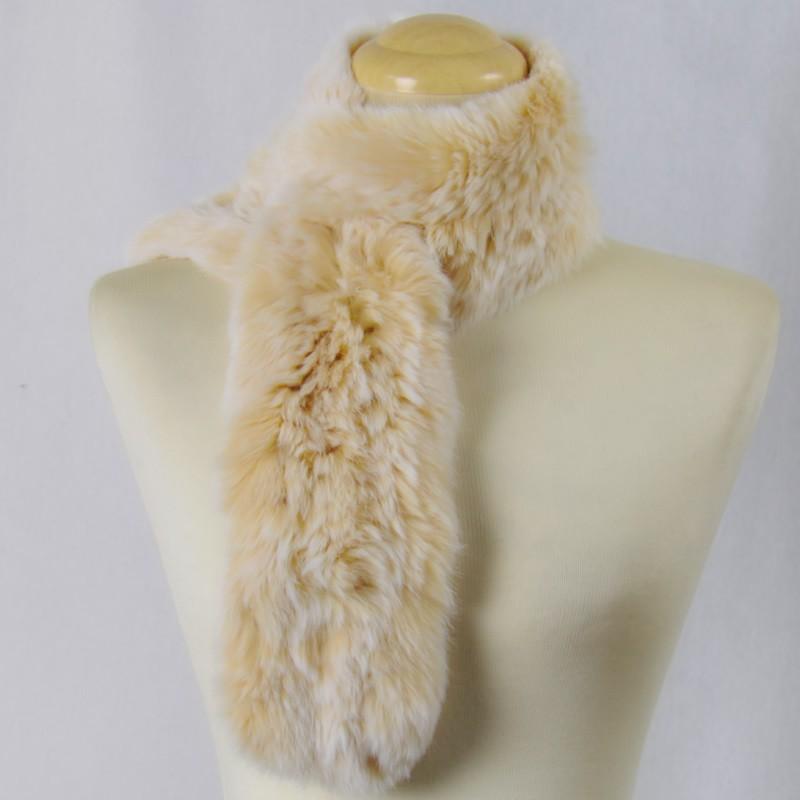 毛皮 /レッキス ラビット マフラー チョーカー 編み込み デザイン  リアルファー レディース　『クリックポスト』ご指定で配送料無料 |  | 19