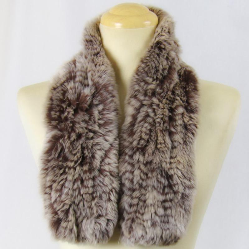 毛皮 /レッキス ラビット マフラー チョーカー 編み込み デザイン  リアルファー レディース　『クリックポスト』ご指定で配送料無料 |  | 20