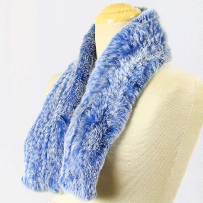 毛皮 /レッキス ラビット マフラー チョーカー 編み込み デザイン  リアルファー レディース　『クリックポスト』ご指定で配送料無料 |  | 06