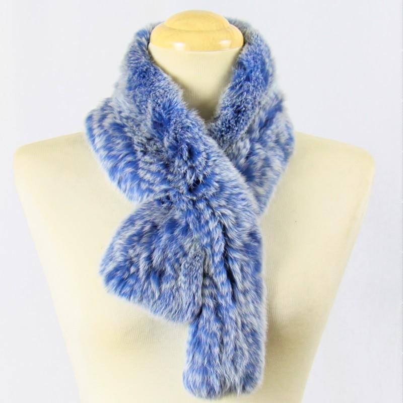 毛皮 /レッキス ラビット マフラー チョーカー 編み込み デザイン  リアルファー レディース　『クリックポスト』ご指定で配送料無料 |  | 07