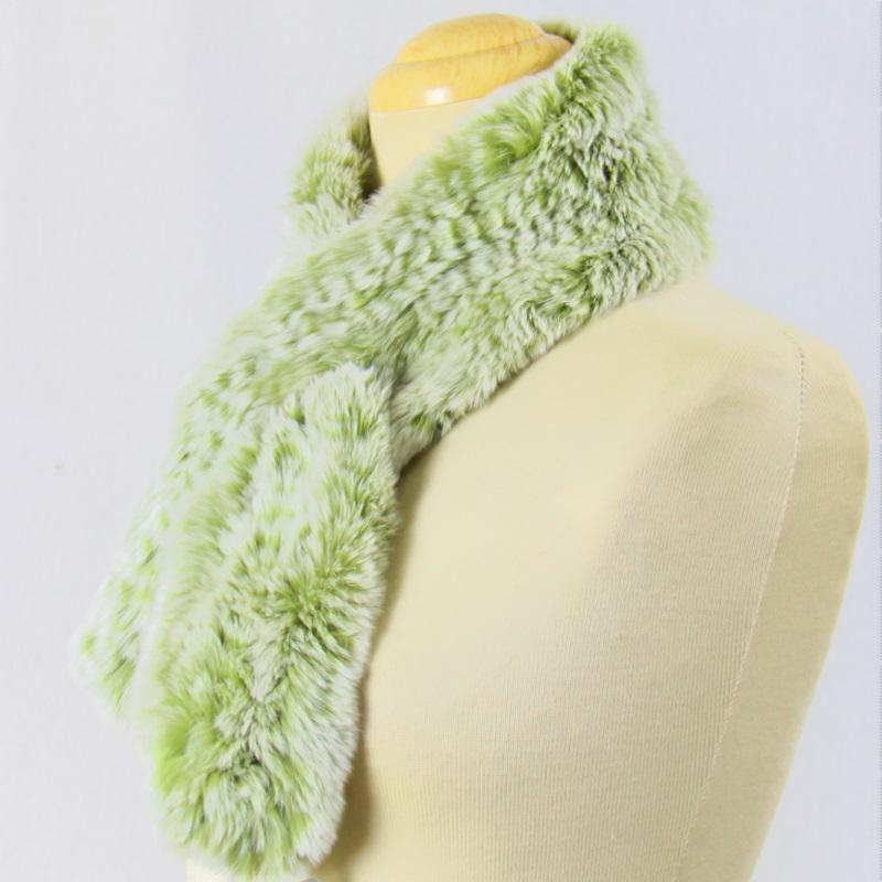 毛皮 /レッキス ラビット マフラー チョーカー 編み込み デザイン  リアルファー レディース　『クリックポスト』ご指定で配送料無料 |  | 13