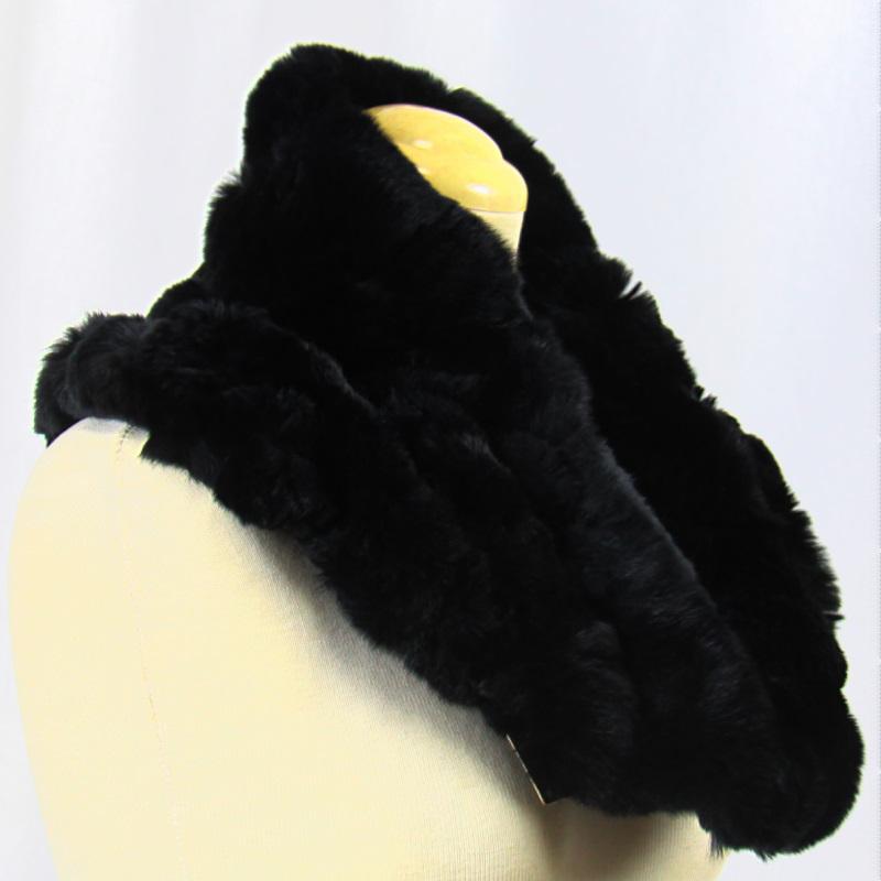 毛皮/レッキス ラビット　スヌード フリル デザイン ネックウォーマー リアルファー レディース  大サイズ |  | 04