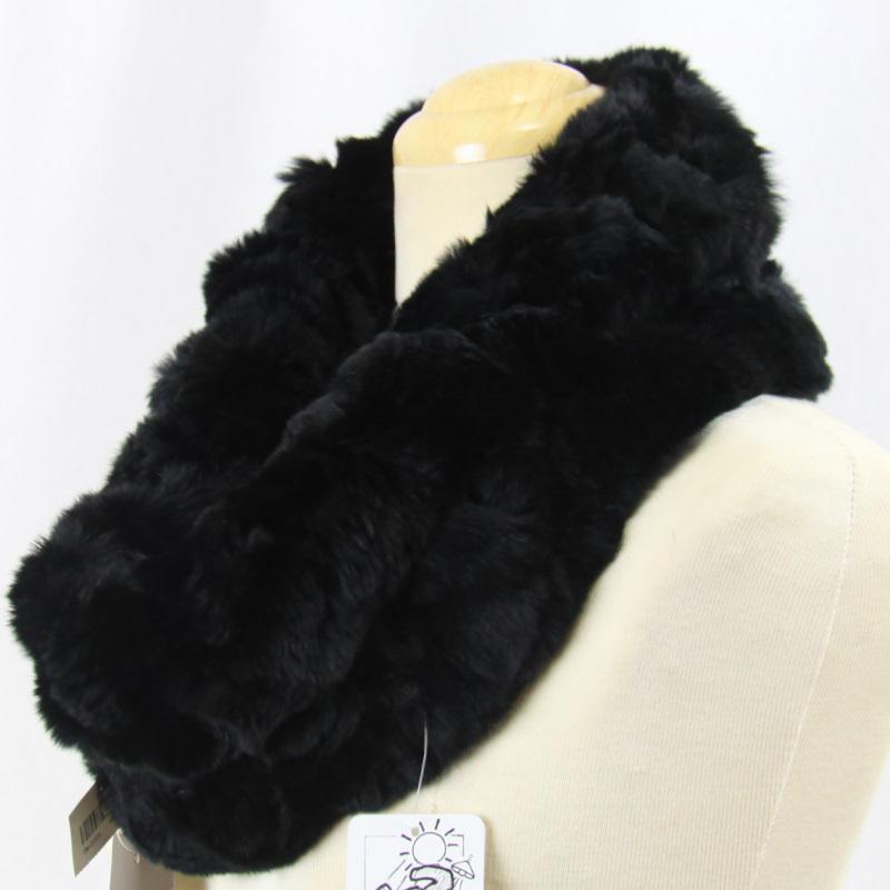 毛皮/レッキス ラビット　スヌード フリル デザイン ネックウォーマー リアルファー レディース  大サイズ |  | 08